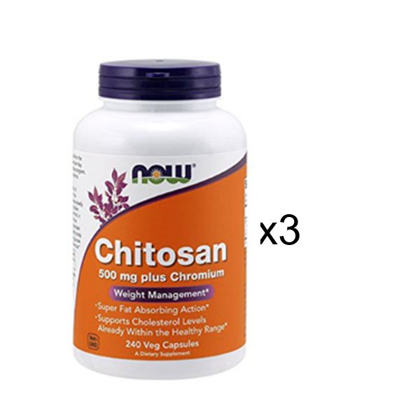 NOW FOOD CHITOSAN / 240 tablets x 3 bottles / Chitosan 500mg 2026