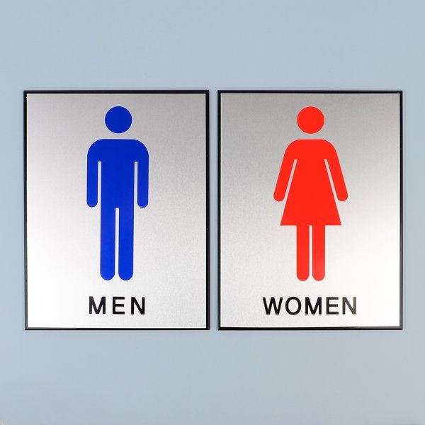 알루미늄 부착식 화장실 표지판 Man Woman 화장실간판 - 인터파크