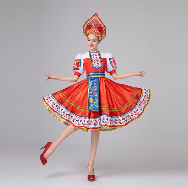 러시아 전통 의상 국립 무용 드레스 무대공연 레드 - 인터파크