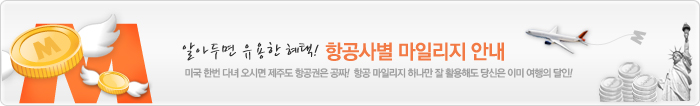 알아두면 유용한 혜택! 항공사별 마일리지 안내