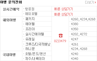 여행 문의 전화
