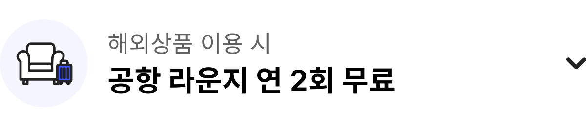 공항 라운지 연 2회 무료