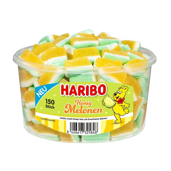 Haribo 독일직구 하리보 허니 멜론 먹방 Asmr 대용량 특이한 과일 구미 젤리 간식 150개입 1Kg - 인터파크 쇼핑